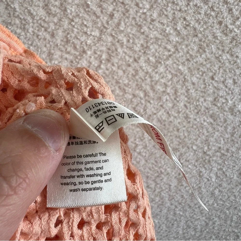 Free People Beach Women’s Crochet Love Peach Shorts‎ Size XS
